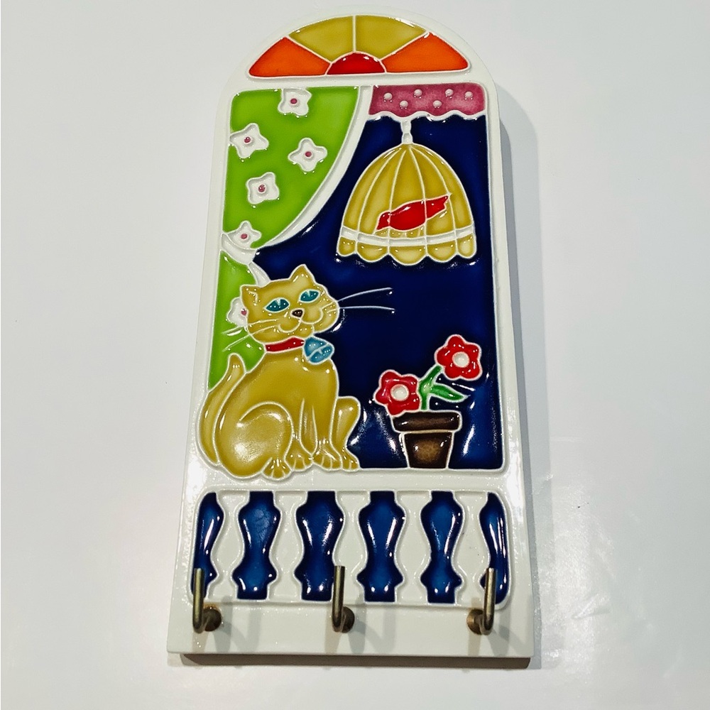 Creazioni Luciano, Vintage 1955, Ceramic Wall Hook, Handmade in Italy 🇮🇹
